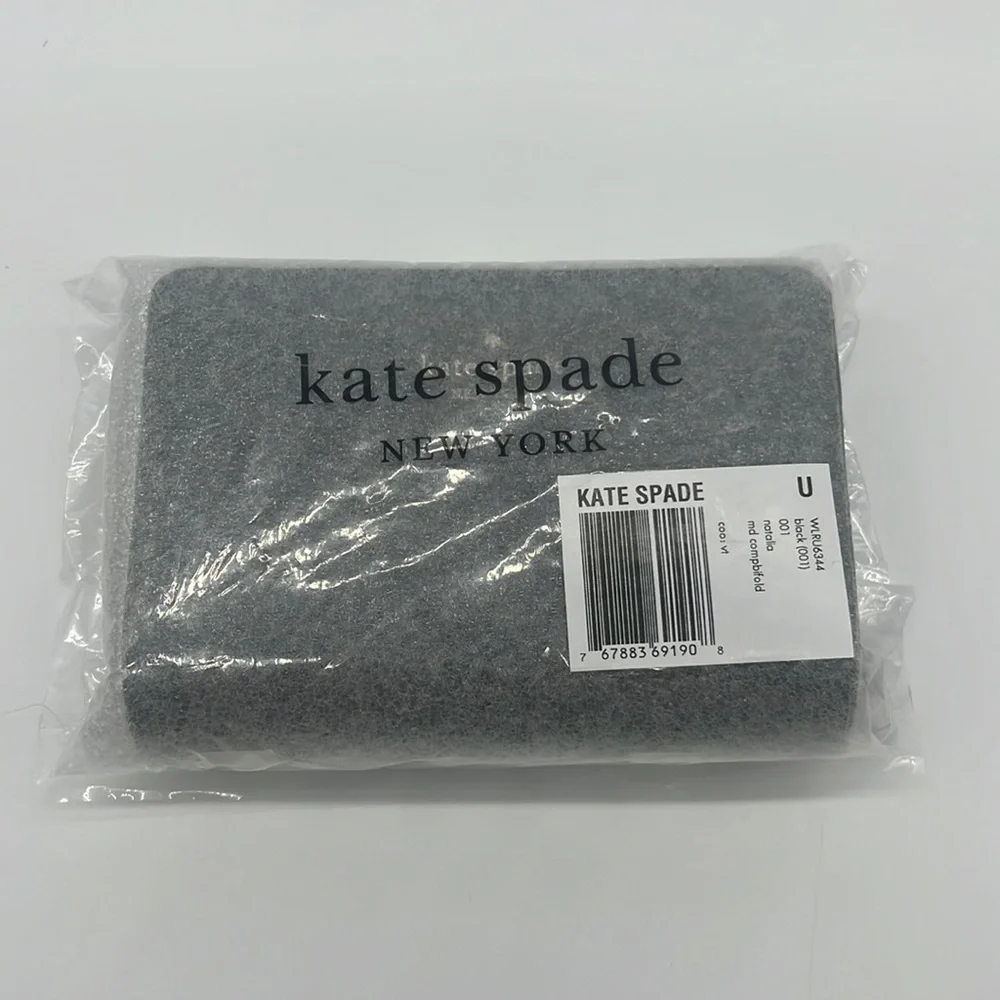 Kate Spade Natalia Medium Compact Bifold Wallet Black